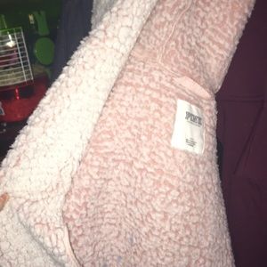 Pink fur hoodie